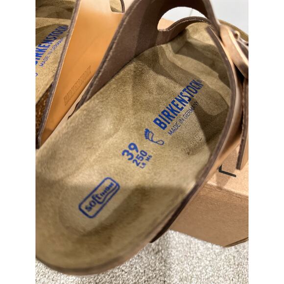 Birkenstock Arizona Soft Footbed Sandal Copper Leather Size 39 EU 8 L 6 M NWOB - Picture 11 of 12